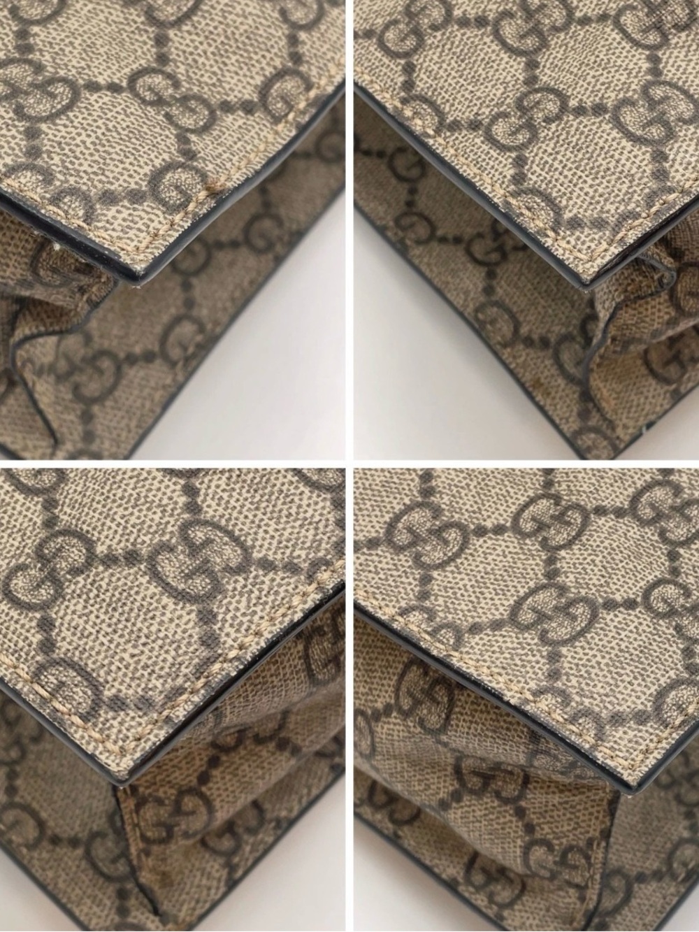 Gucci GG Supreme Sherry Line PVC Leather Gray 2way Tote - Picture 9 of 16
